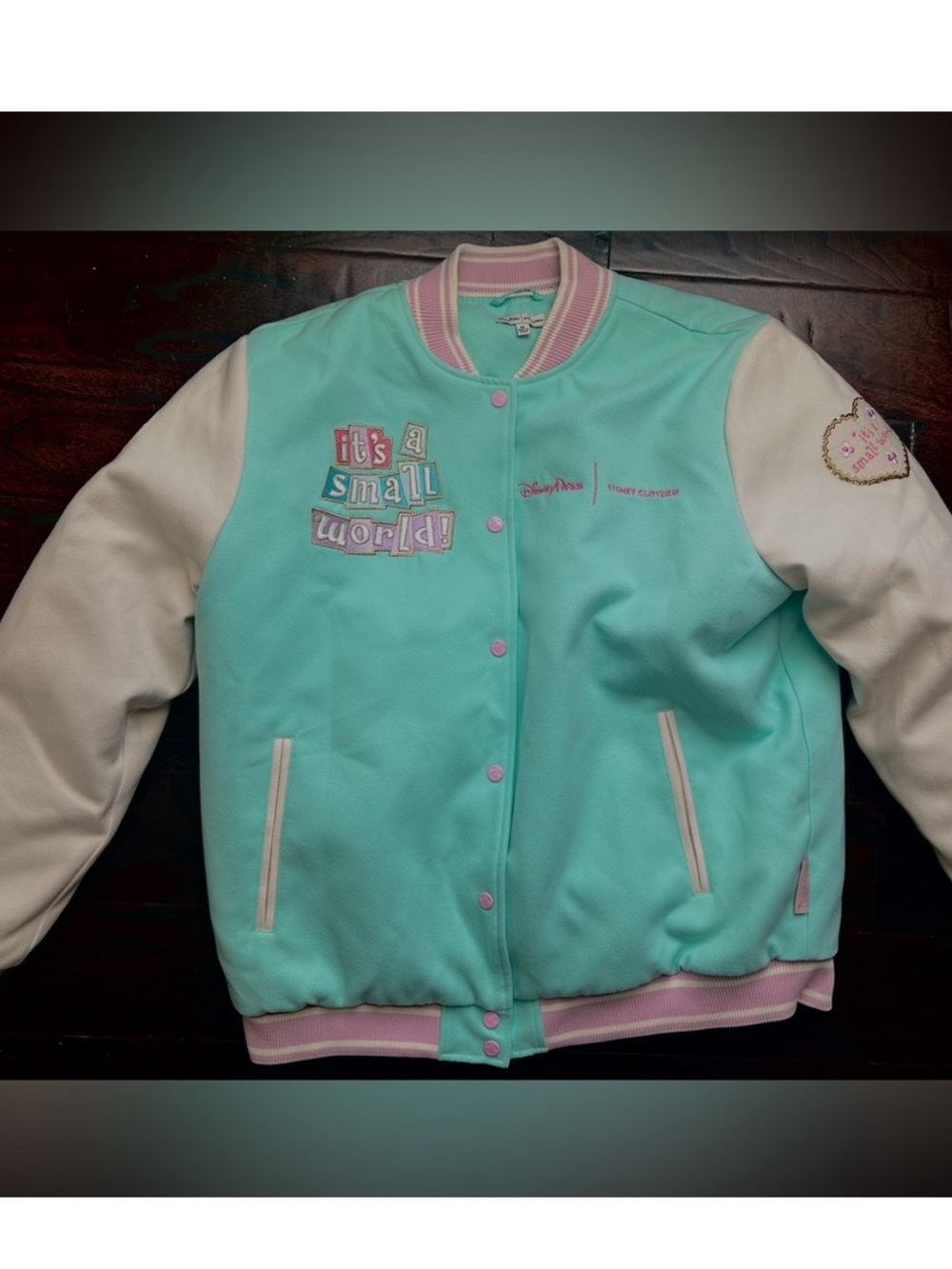 Disney x Stoney Clover Lane “It’s A Small World” Varsity Jacket